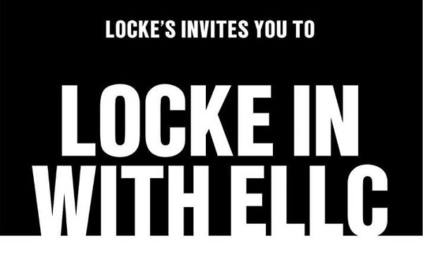 Locke's Cocktail Dinner with ELLC - Thursday 4th October