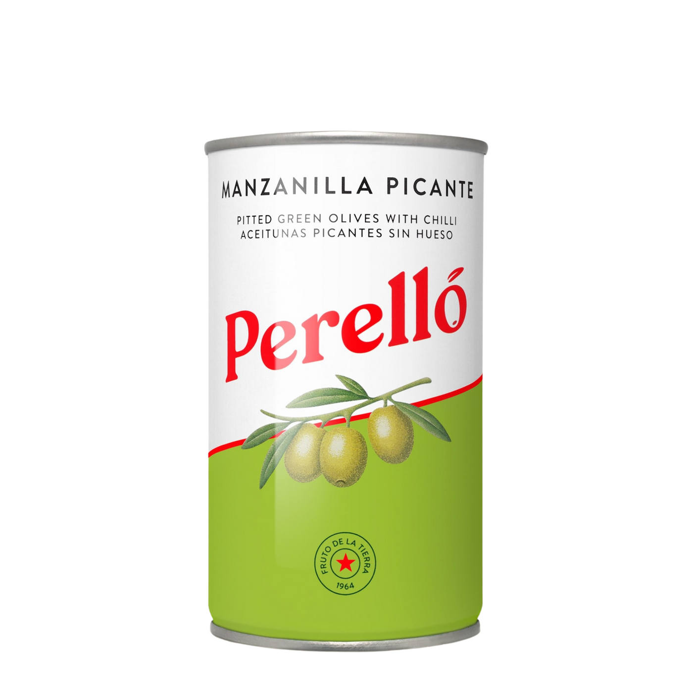 Perello Manzanilla Olives - Picante Pitted 350g Tin