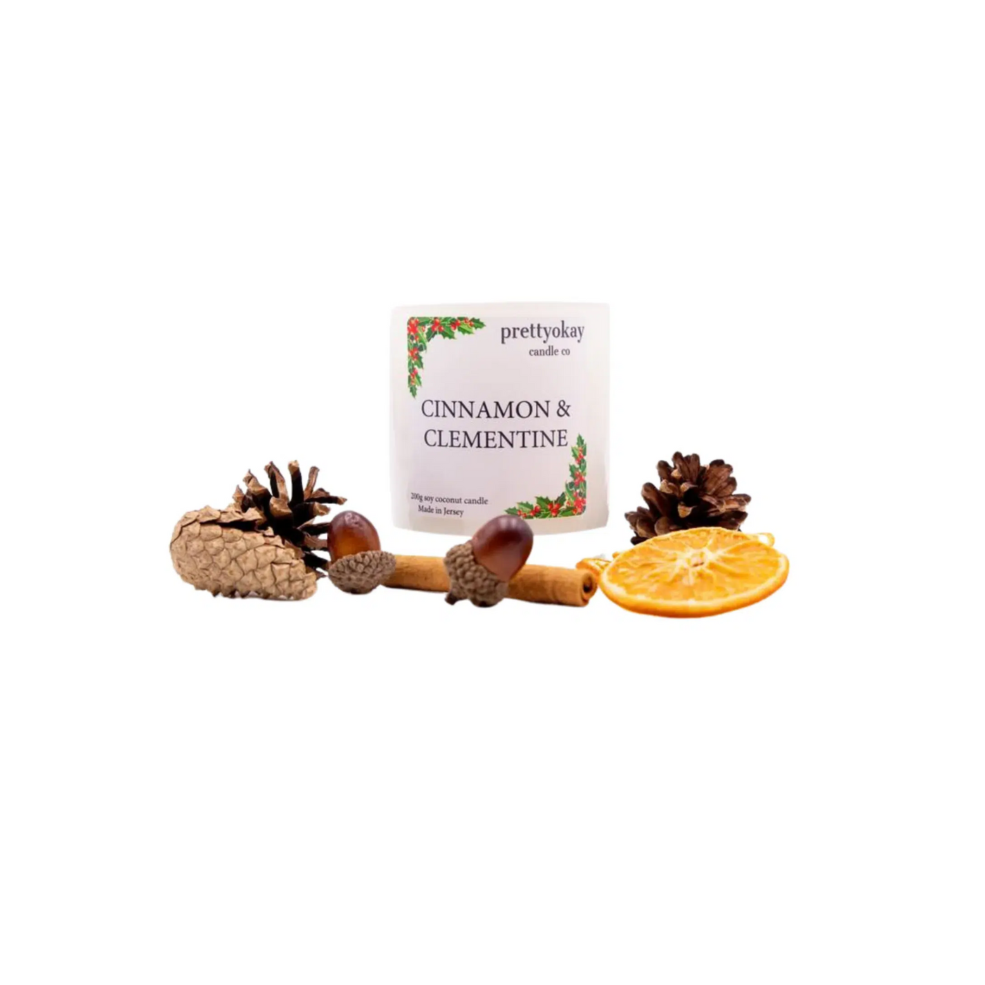 Prettyokay Cinnamon & Clementine Candle 200g