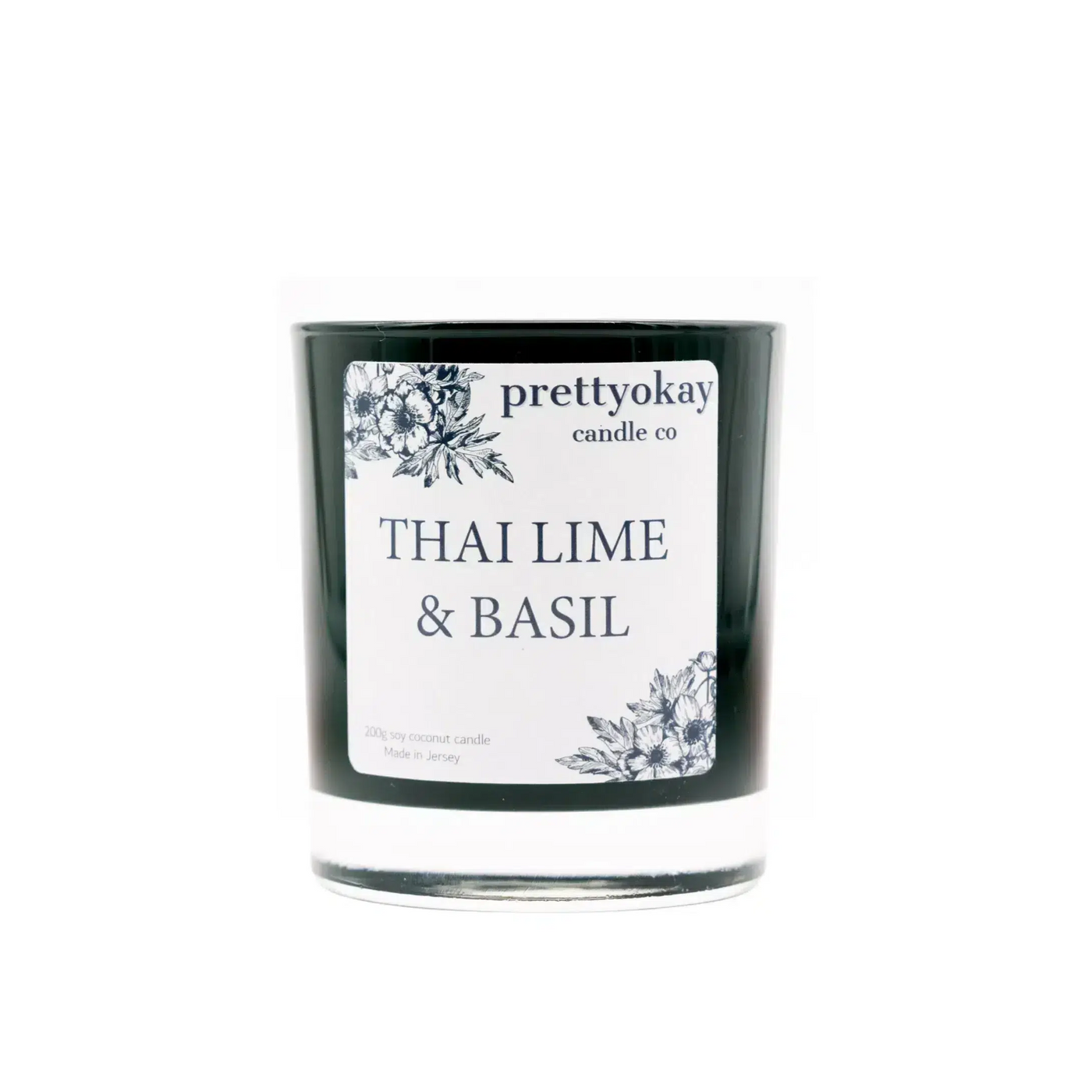 Prettyokay Thai Lime & Basil Candle 200g