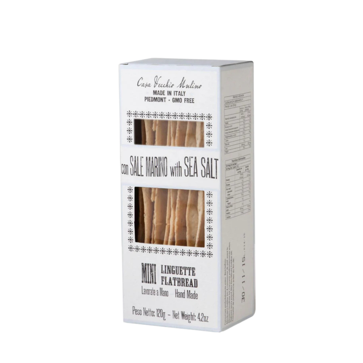 Vecchio Mulino Mini Lingue with Sea Salt 120g