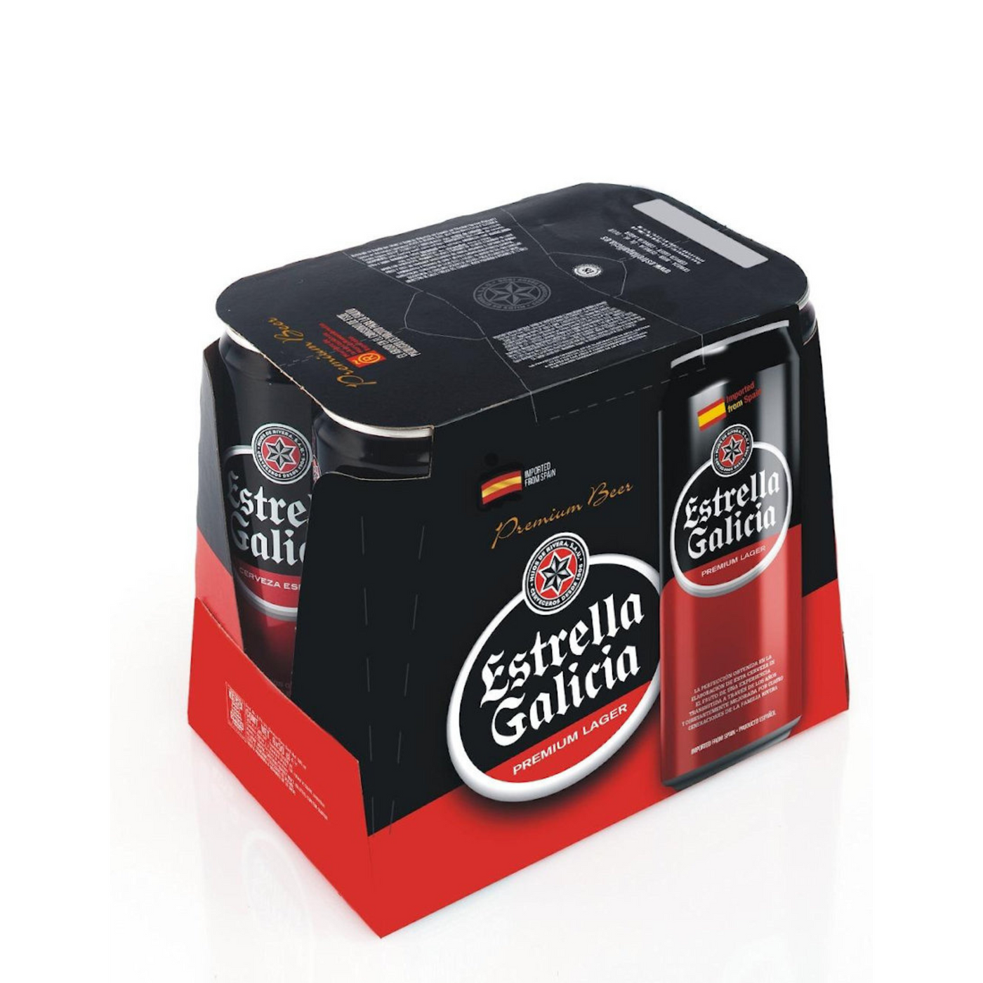 Estrella Galicia Premium Lager 33cl Can 6 pack