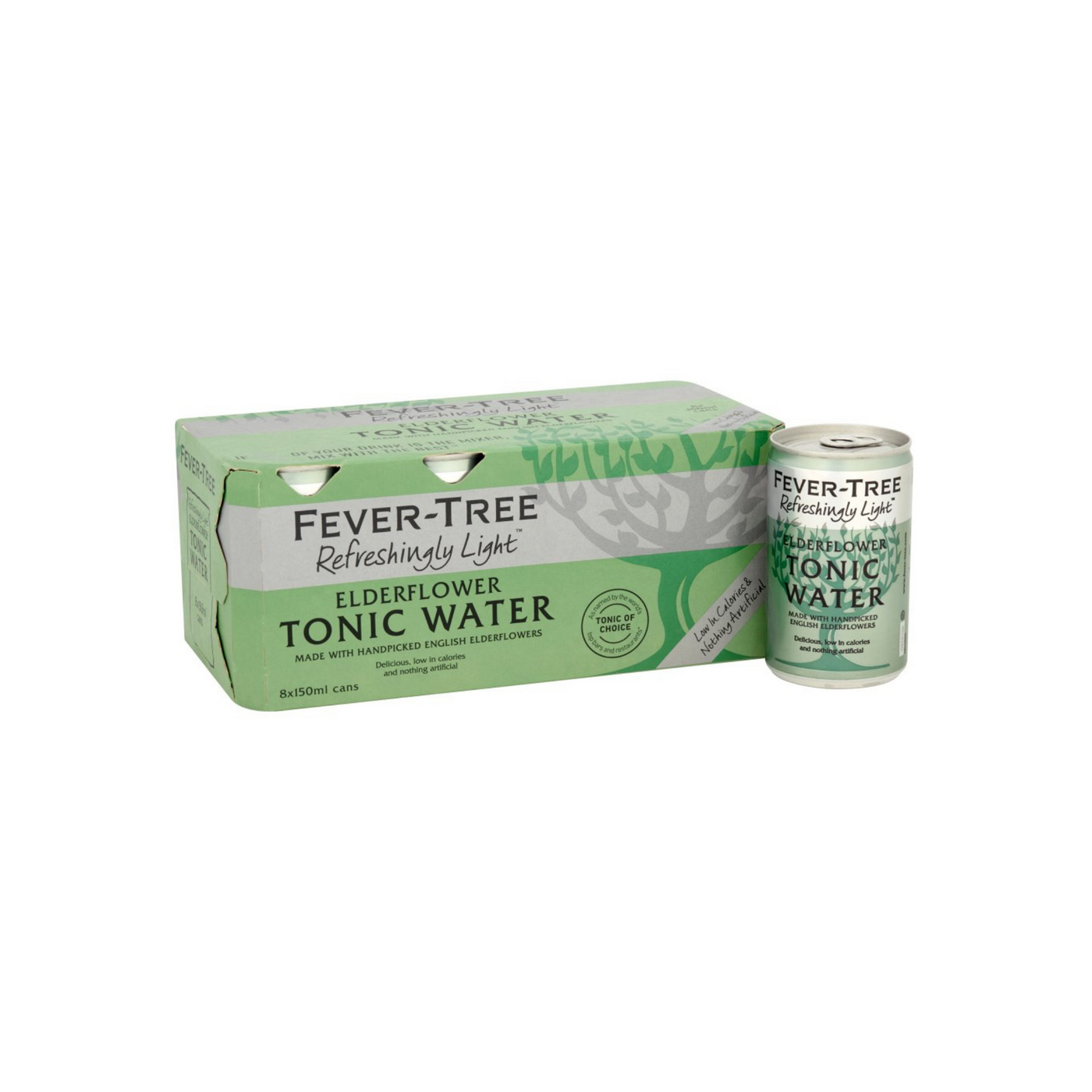 Fever-Tree Light Elderflower Tonic Water Cans 8 pack