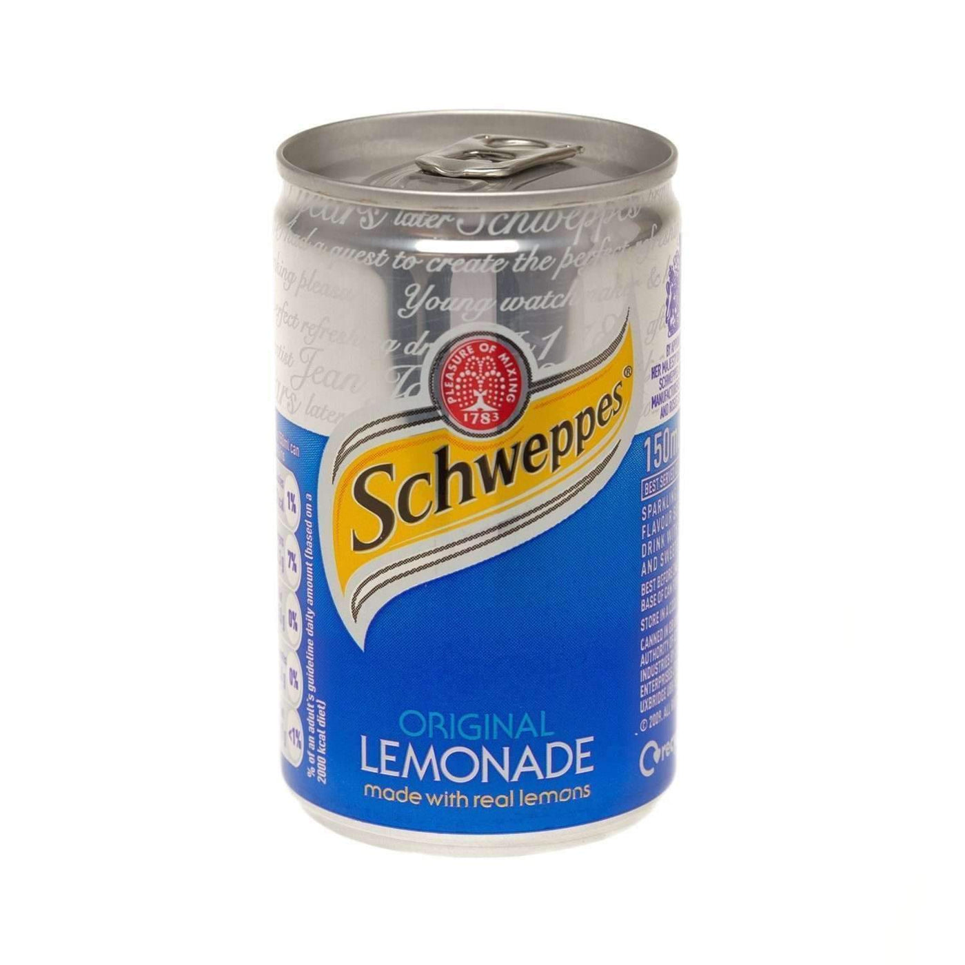 Schweppes Lemonade Can 15cl case of 24